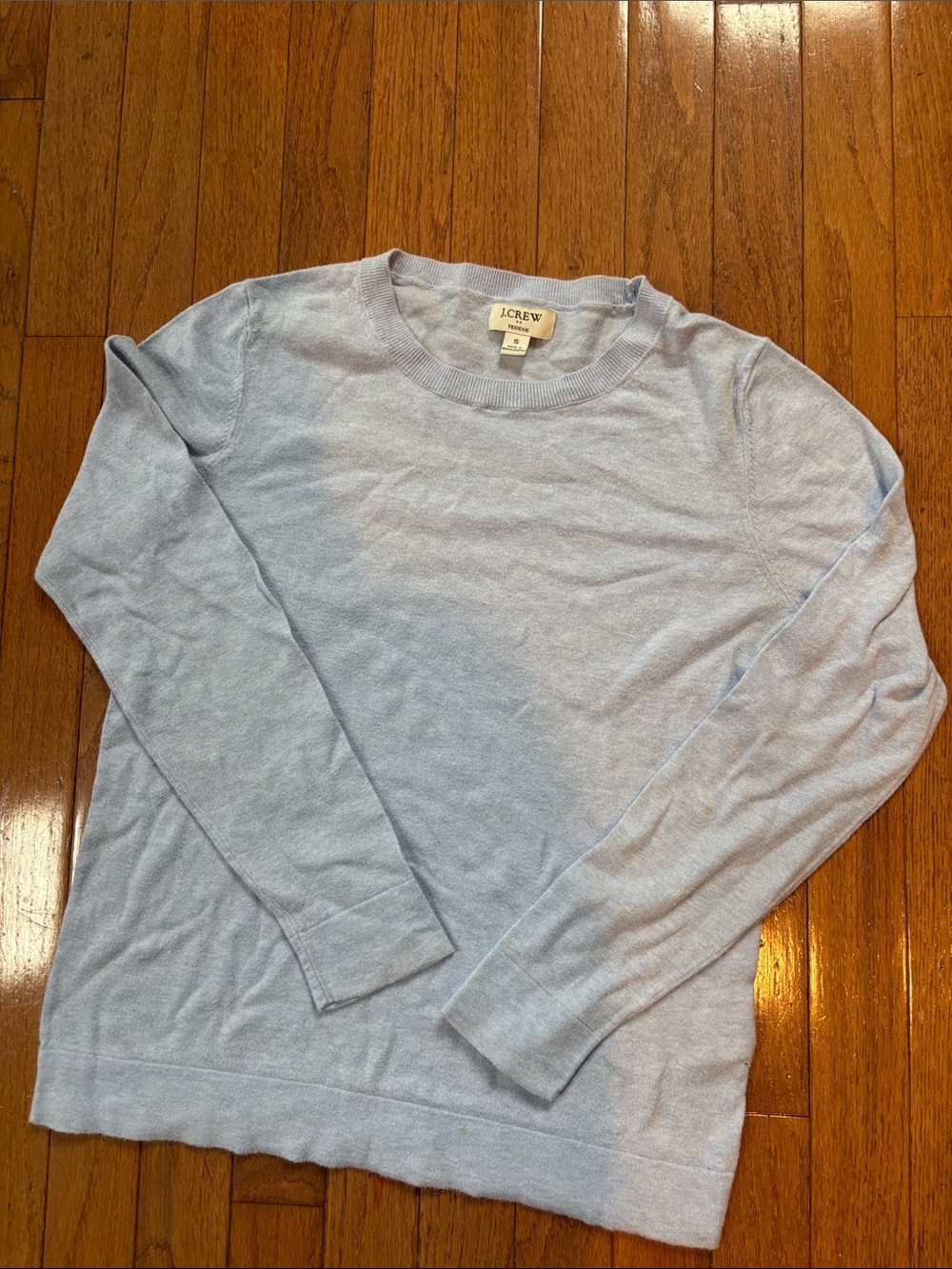 J. Crew Teddie Light Blue Crewneck Sweater